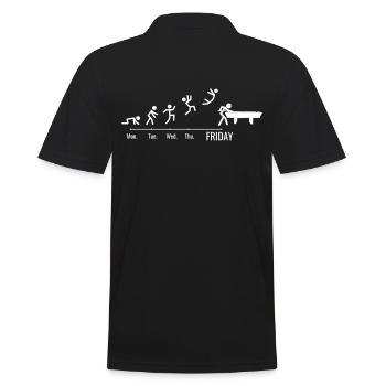 Billard Spiel Billardtisch Wochenende Snooker Pool - Männer Poloshirt - Schwarz - Hinten - Kai (181cm)