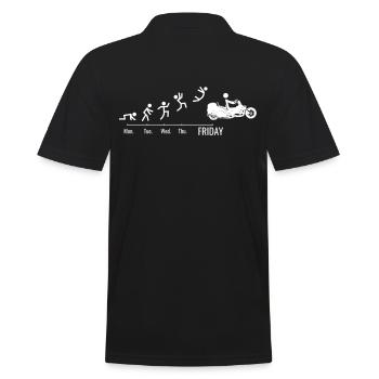 Trike Trike Rider Motor Trike Weekend Trike Bike - Men's Polo Shirt - black - Back - Kai (181cm)