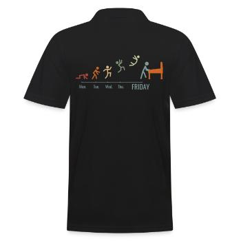 Pinball Machine Arcade Gamer Slots - Men's Polo Shirt - black - Back - Kai (181cm)