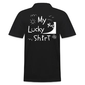 Skateboard Skater-Rampe Skaten Skating lustiges - Männer Poloshirt - Schwarz - Hinten - Kai (181cm)