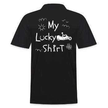 Trike Trike Rider Motor Trike Funny Trike Bike - Men's Polo Shirt - black - Back - Kai (181cm)