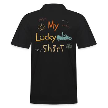 Trike Trike Rider Motor Trike Vintage Trike Bike - Men's Polo Shirt - black - Back - Kai (181cm)