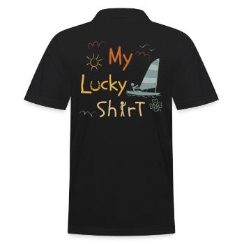 Sailor Sail Boat Sailing Ship Sailing Yacht Vintage - Men's Polo Shirt - black - Back - Kai (181cm)