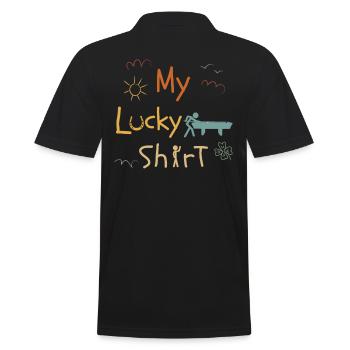 Billard Spiel Billardtisch Vintage Snooker Pool - Männer Poloshirt - Schwarz - Hinten - Kai (181cm)