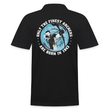 Archer Birthday born 1943 - Men's Polo Shirt - black - Back - Kai (181cm)