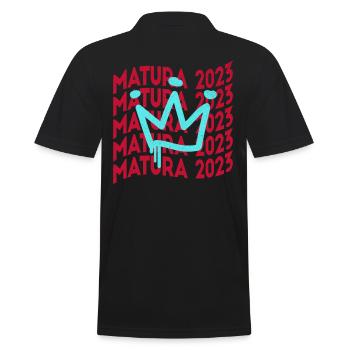 Matura 2023 Abitur exam passed Graduation - Men's Polo Shirt - black - Back - Kai (181cm)