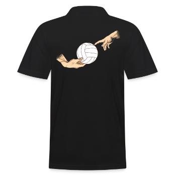 Volleyball de plage Volleyball Volleyball Joueur de volley-ball Vintage - Polo Homme - noir - Dos - Kai (181cm)