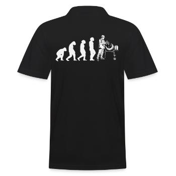 Ouvriers de la construction Maçons-artisans Briqueteurs-maçons de chantier - Polo Homme - noir - Dos - Kai (181cm)