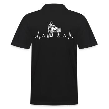Ouvriers de la construction Maçons-artisans Briqueteurs-maçons de chantier - Polo Homme - noir - Dos - Kai (181cm)