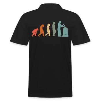 Sculptors Craftsmen Stone sculptors Gravestones - Men's Polo Shirt - black - Back - Kai (181cm)