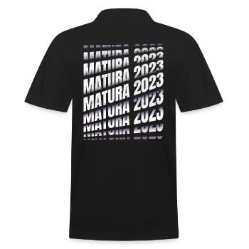 Matura 2023 Abitur Matura exam passed - Men's Polo Shirt - black - Back - Kai (181cm)