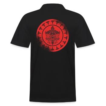 Rettungssanitäter Rettungswagen Notfall-Sani Retro - Männer Poloshirt - Schwarz - Hinten - Kai (181cm)