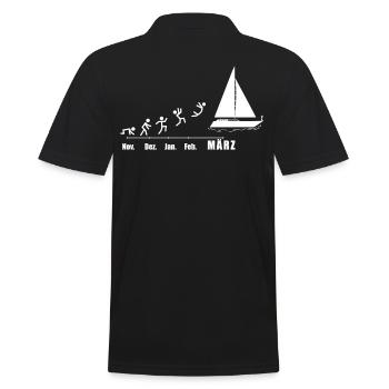 Segler Segelboot Segelschiff Segelyacht - Männer Poloshirt - Schwarz - Hinten - Kai (181cm)