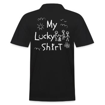 Bushcrafter Survival wandern Bushcraft - Männer Poloshirt - Schwarz - Hinten - Kai (181cm)
