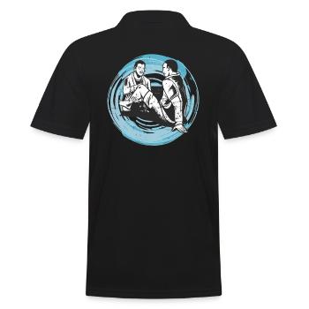 Physiotherapy Physio-Masseur Physiotherapist - Men's Polo Shirt - black - Back - Kai (181cm)