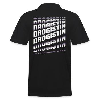 Apotheker Spruch Drogistin - Männer Poloshirt - Schwarz - Hinten - Kai (181cm)