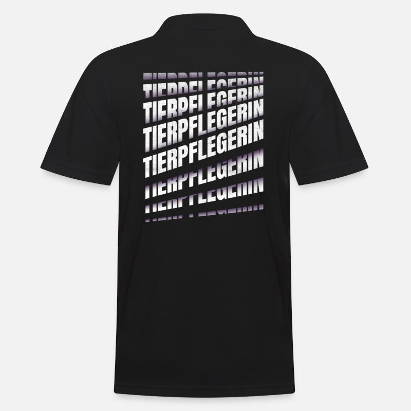 Tierwirt Spruch Tierpflegerin - Männer Poloshirt - Schwarz