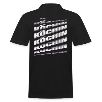 Koch Spruch Hobby Köchin - Männer Poloshirt - Schwarz - Hinten - Kai (181cm)