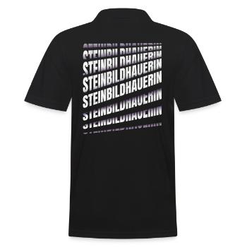 Handwerker Spruch Steinmetzin Steinbildhauerin - Männer Poloshirt - Schwarz - Hinten - Kai (181cm)