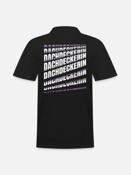 Dachdecker Spruch Handwerker Dachdeckerin - Männer Poloshirt - Schwarz