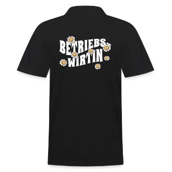 BWL niedliche Blumen Betriebswirtin - Männer Poloshirt - Schwarz - Hinten - Kai (181cm)