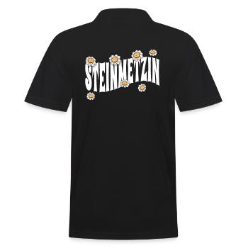 Handwerker Steinmetz niedliche Blumen Steinmetzin - Männer Poloshirt - Schwarz - Hinten - Kai (181cm)