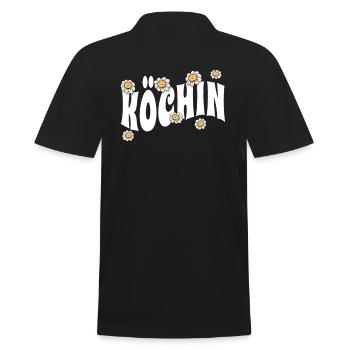 Koch niedliche Blumen Hobby Köchin - Männer Poloshirt - Schwarz - Hinten - Kai (181cm)