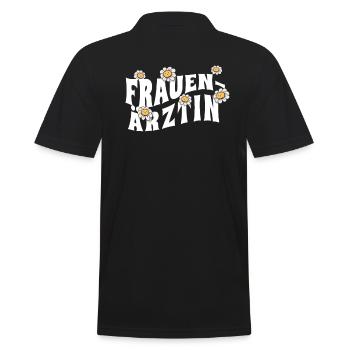 Frauenarzt Hebamme Frauenärztin - Männer Poloshirt - Schwarz - Hinten - Kai (181cm)