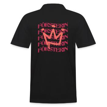 Forstwirt Berufsbezeichnung Försterin - Männer Poloshirt - Schwarz - Hinten - Kai (181cm)
