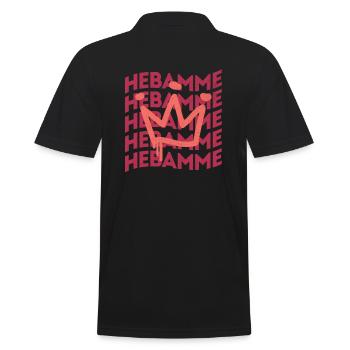 Geburtshelferin Berufsbezeichnung Hebamme - Männer Poloshirt - Schwarz - Hinten - Kai (181cm)