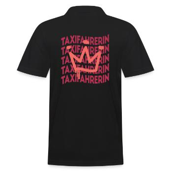 Taxi-Fahrer Berufsbezeichnung Taxifahrerin - Männer Poloshirt - Schwarz - Hinten - Kai (181cm)