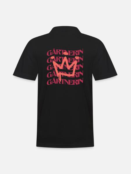 Landschaftsgärtner Berufsbezeichnung Gärtnerin - Männer Poloshirt - Schwarz