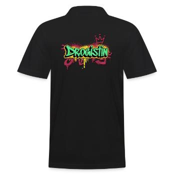 Apotheker Graffiti-Art Drogistin - Männer Poloshirt - Schwarz - Hinten - Kai (181cm)