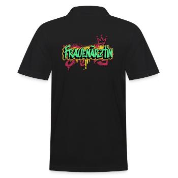 Frauenarzt Hebamme Frauenärztin - Männer Poloshirt - Schwarz - Hinten - Kai (181cm)
