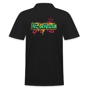 Autolackierer Graffiti-Art KFZ-Lackiererin - Männer Poloshirt - Schwarz - Hinten - Kai (181cm)