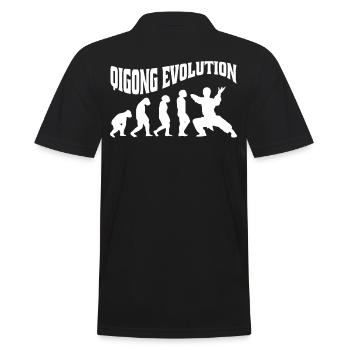 Qi-Gong Chigong Meditation Thai-Chi Evolution - Männer Poloshirt - Schwarz - Hinten - Kai (181cm)