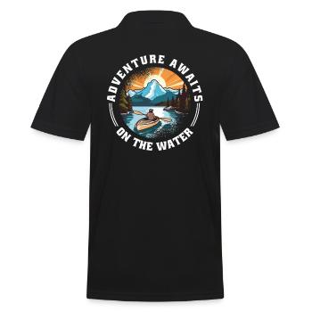 KAYAKS CANOE RAFTING BOAT Kayaking water-paddle - Men's Polo Shirt - black - Back - Kai (181cm)