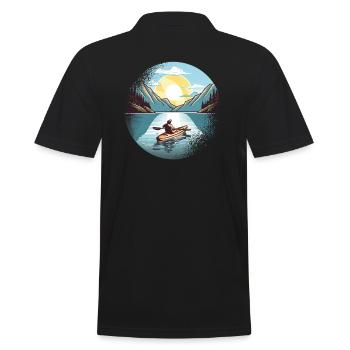 Kayaking Kayaks CANOE RAFTING BOAT PADDLE - Men's Polo Shirt - black - Back - Kai (181cm)