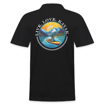 KAYAKS CANOE RAFTING BOAT Kayaking Adults-paddle - Men's Polo Shirt - black - Back - Kai (181cm)