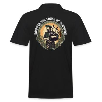 Bagpiper Scottish bagpipe sound - Polo Homme - noir - Dos - Kai (181cm)