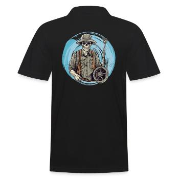 Sondengänger Sondler sondeln Vintage - Männer Poloshirt - Schwarz - Hinten - Kai (181cm)