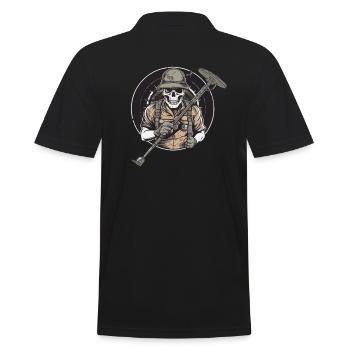 Detectorists Sondler Sondeln Retro-Vintage - Men's Polo Shirt - black - Back - Kai (181cm)