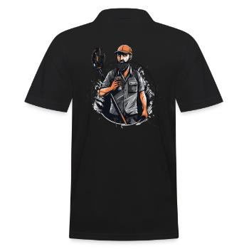 Détecteurs Sondler Sondeln Funny Coffee - Polo Homme - noir - Dos - Kai (181cm)
