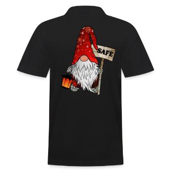 Safe Gnome – Noël Gnome - Polo Homme - noir - Dos - Kai (181cm)