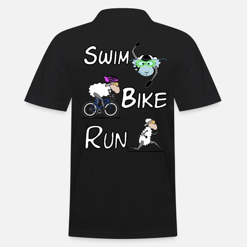 Triathlon - Männer Poloshirt - Schwarz