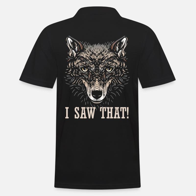 Wolf - J’ai vu ça - Polo Homme - noir