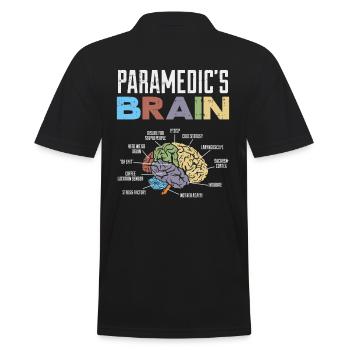 Drôle Proverbes paramédic EMS cerveau drôle - Polo Homme - noir - Dos - Kai (181cm)