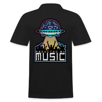 UFO entführt von Music EDM Techno Festival - Männer Poloshirt - Schwarz - Hinten - Kai (181cm)