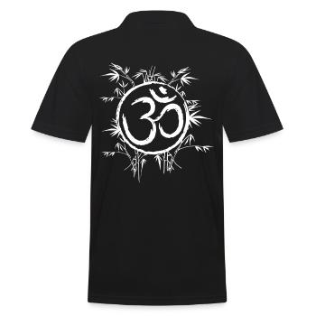Conception de yoga symbole aum - Polo Homme - noir - Dos - Kai (181cm)