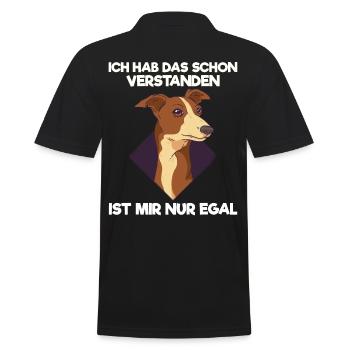 Hunde Hundeliebhaber Windhund Podenco Hunderasse - Männer Poloshirt - Schwarz - Hinten - Kai (181cm)